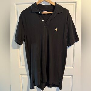Brooks Brothers Black Polo Shirt with Gold Logo